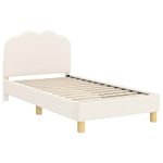 Casa si Gradina - Mobilier - Paturi si accesorii - Paturi - Cadru de pat pentru copii cu spatar Crem 80 x 160 cm - Infinity.ro