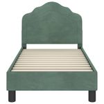 Casa si Gradina - Mobilier - Paturi si accesorii - Paturi - Cadru de pat pentru copii cu spatar Verde Marii 70 x 140 cm - Infinity.ro
