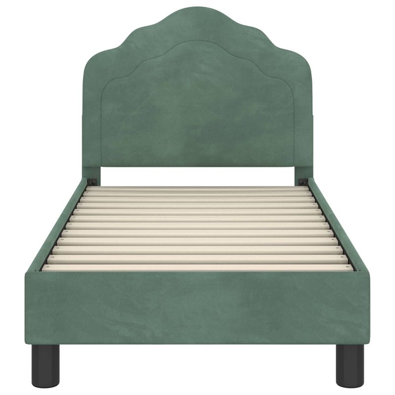 Casa si Gradina - Mobilier - Paturi si accesorii - Paturi - Cadru de pat pentru copii cu spatar Verde Marii 70 x 140 cm - Infinity.ro