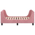 Casa si Gradina - Mobilier - Paturi si accesorii - Paturi - Cadru de pat pentru copii cu spatar Roz 70 x 140 cm Catifea - Infinity.ro
