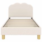Casa si Gradina - Mobilier - Paturi si accesorii - Paturi - Cadru de pat pentru copii cu spatar Crem 80 x 160 cm - Infinity.ro