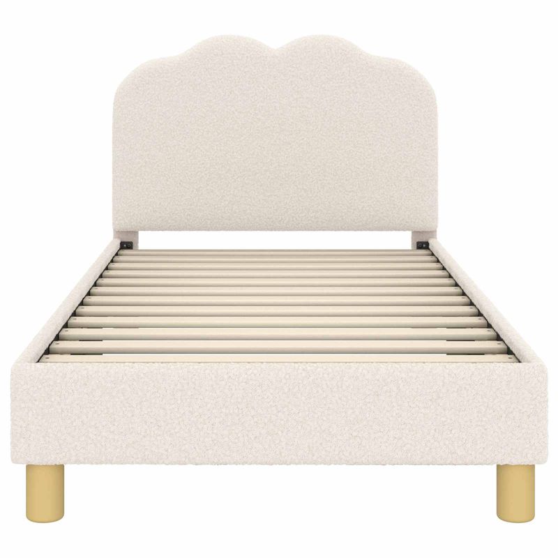 Casa si Gradina - Mobilier - Paturi si accesorii - Paturi - Cadru de pat pentru copii cu spatar Crem 80 x 160 cm - Infinity.ro