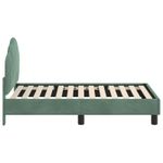 Casa si Gradina - Mobilier - Paturi si accesorii - Paturi - Cadru de pat pentru copii cu spatar Verde Marii 70 x 140 cm - Infinity.ro
