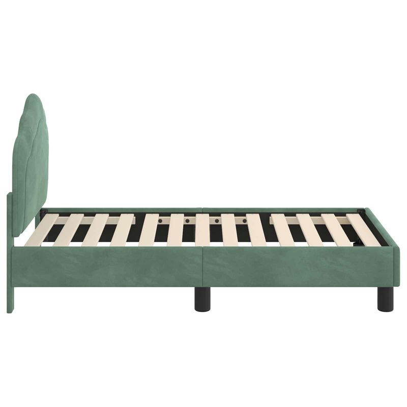 Casa si Gradina - Mobilier - Paturi si accesorii - Paturi - Cadru de pat pentru copii cu spatar Verde Marii 70 x 140 cm - Infinity.ro