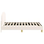 Casa si Gradina - Mobilier - Paturi si accesorii - Paturi - Cadru de pat pentru copii cu spatar Crem 80 x 160 cm - Infinity.ro