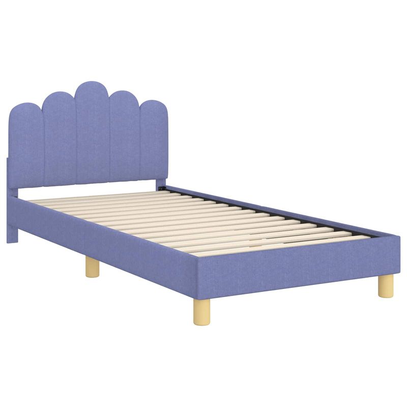 Casa si Gradina - Mobilier - Paturi si accesorii - Paturi - Cadru de pat pentru copii cu spatar Albastru Jeans 90 x 200 cm - Infinity.ro
