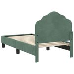 Casa si Gradina - Mobilier - Paturi si accesorii - Paturi - Cadru de pat pentru copii cu spatar Verde Marii 70 x 140 cm - Infinity.ro