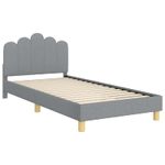 Casa si Gradina - Mobilier - Paturi si accesorii - Paturi - Cadru de pat pentru copii cu spatar Gri deschis 90 x 190 cm - Infinity.ro