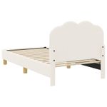 Casa si Gradina - Mobilier - Paturi si accesorii - Paturi - Cadru de pat pentru copii cu spatar Crem 80 x 160 cm - Infinity.ro