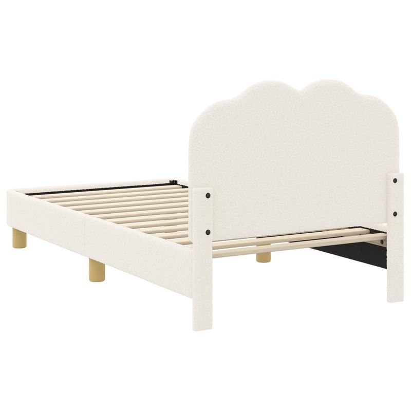 Casa si Gradina - Mobilier - Paturi si accesorii - Paturi - Cadru de pat pentru copii cu spatar Crem 80 x 160 cm - Infinity.ro