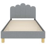 Casa si Gradina - Mobilier - Paturi si accesorii - Paturi - Cadru de pat pentru copii cu spatar Gri deschis 90 x 190 cm - Infinity.ro