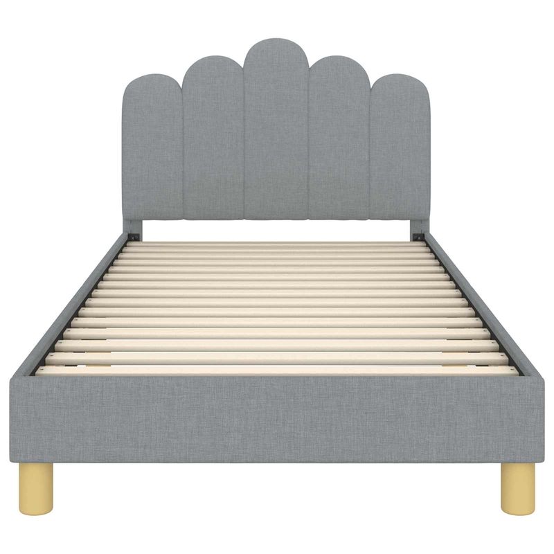 Casa si Gradina - Mobilier - Paturi si accesorii - Paturi - Cadru de pat pentru copii cu spatar Gri deschis 90 x 190 cm - Infinity.ro