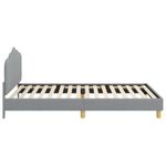 Casa si Gradina - Mobilier - Paturi si accesorii - Paturi - Cadru de pat pentru copii cu spatar Gri deschis 90 x 190 cm - Infinity.ro