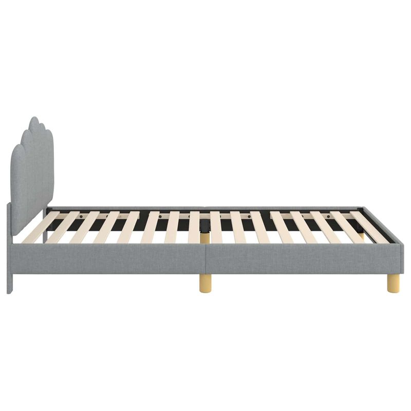 Casa si Gradina - Mobilier - Paturi si accesorii - Paturi - Cadru de pat pentru copii cu spatar Gri deschis 90 x 190 cm - Infinity.ro