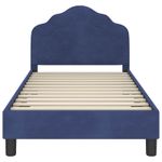 Casa si Gradina - Mobilier - Paturi si accesorii - Paturi - Cadru de pat pentru copii cu spatar Albastru Politie - Infinity.ro