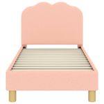 Casa si Gradina - Mobilier - Paturi si accesorii - Paturi - Cadru de pat pentru copii cu spatar Roz 70 x 140 cm - Infinity.ro