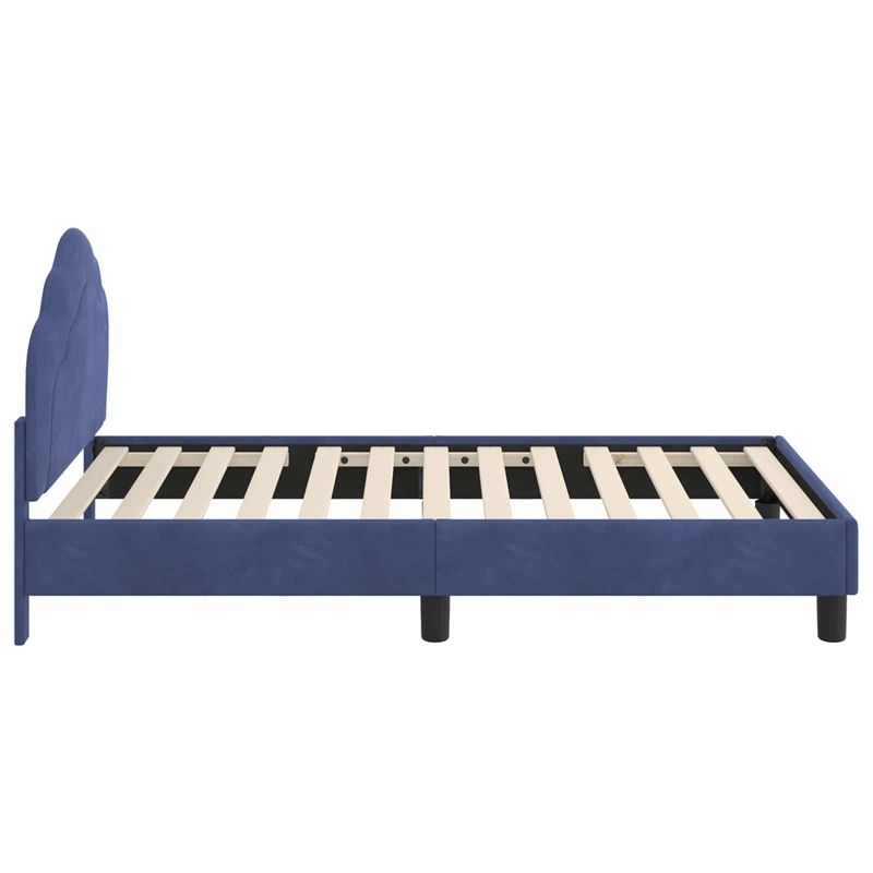 Casa si Gradina - Mobilier - Paturi si accesorii - Paturi - Cadru de pat pentru copii cu spatar Albastru Politie - Infinity.ro