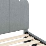 Casa si Gradina - Mobilier - Paturi si accesorii - Paturi - Cadru de pat pentru copii cu spatar Gri deschis 90 x 190 cm - Infinity.ro