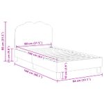 Casa si Gradina - Mobilier - Paturi si accesorii - Paturi - Cadru de pat pentru copii cu spatar Crem 80 x 160 cm - Infinity.ro