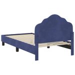 Casa si Gradina - Mobilier - Paturi si accesorii - Paturi - Cadru de pat pentru copii cu spatar Albastru Politie - Infinity.ro