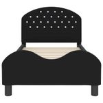 Casa si Gradina - Mobilier - Paturi si accesorii - Paturi - Cadru de pat pentru copii cu spatar Negru 80 x 160 cm Catifea - Infinity.ro