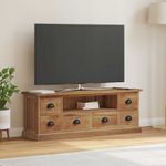 Casa si Gradina - Mobilier - Comode si corpuri - Comode - Support TV cu sertar Maro 110 x 30 x 40 cm Lemn solid de tec - Infinity.ro