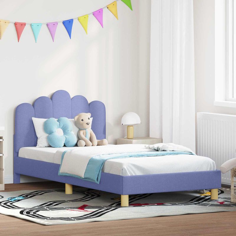 Casa si Gradina - Mobilier - Paturi si accesorii - Paturi - Cadru de pat pentru copii cu spatar Albastru Jeans 80 x 200 cm - Infinity.ro