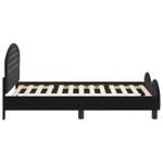 Casa si Gradina - Mobilier - Paturi si accesorii - Paturi - Cadru de pat pentru copii cu spatar Negru 80 x 160 cm Catifea - Infinity.ro