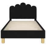 Casa si Gradina - Mobilier - Paturi si accesorii - Paturi - Cadru de pat pentru copii cu spatar Negru 80 x 160 cm tesatura - Infinity.ro