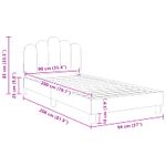 Casa si Gradina - Mobilier - Paturi si accesorii - Paturi - Cadru de pat pentru copii cu spatar Negru 90 x 200 cm tesatura - Infinity.ro