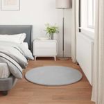 Casa si Gradina - Textile si covoare - Covoare - Covoare casa - Covor din Blana Faux de Iepure Olite Gri Ø 80 cm Poliester - Infinity.ro