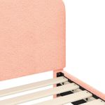 Casa si Gradina - Mobilier - Paturi si accesorii - Paturi - Cadru de pat pentru copii cu spatar Roz 70 x 140 cm - Infinity.ro