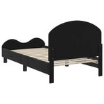 Casa si Gradina - Mobilier - Paturi si accesorii - Paturi - Cadru de pat pentru copii cu spatar Negru 80 x 160 cm Catifea - Infinity.ro