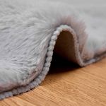 Casa si Gradina - Textile si covoare - Covoare - Covoare casa - Covor din Blana Faux de Iepure Olite Gri Ø 80 cm Poliester - Infinity.ro