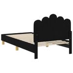 Casa si Gradina - Mobilier - Paturi si accesorii - Paturi - Cadru de pat pentru copii cu spatar Negru 80 x 160 cm tesatura - Infinity.ro