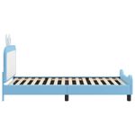 Casa si Gradina - Mobilier - Paturi si accesorii - Paturi - Cadru de pat pentru copii cu spatar albastru 90 x 200 cm PU - Infinity.ro