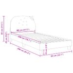 Casa si Gradina - Mobilier - Paturi si accesorii - Paturi - Cadru de pat pentru copii cu spatar Roz 80 x 200 cm Catifea - Infinity.ro