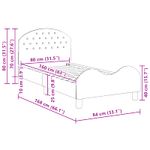Casa si Gradina - Mobilier - Paturi si accesorii - Paturi - Cadru de pat pentru copii cu spatar Negru 80 x 160 cm Catifea - Infinity.ro
