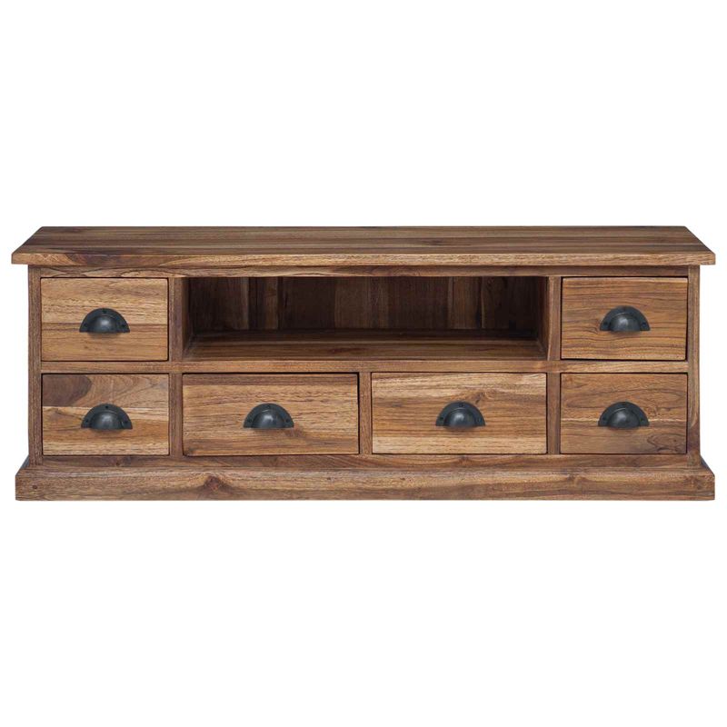 Casa si Gradina - Mobilier - Comode si corpuri - Comode - Support TV cu sertar Maro 110 x 30 x 40 cm Lemn solid de tec - Infinity.ro