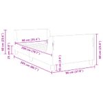 Casa si Gradina - Mobilier - Paturi si accesorii - Paturi - Cadru de pat pentru copii cu spatar Gri deschis 90 x 200 cm - Infinity.ro