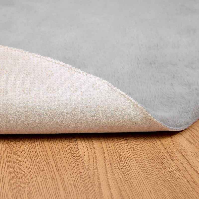 Casa si Gradina - Textile si covoare - Covoare - Covoare casa - Covor din Blana Faux de Iepure Olite Gri Ø 80 cm Poliester - Infinity.ro
