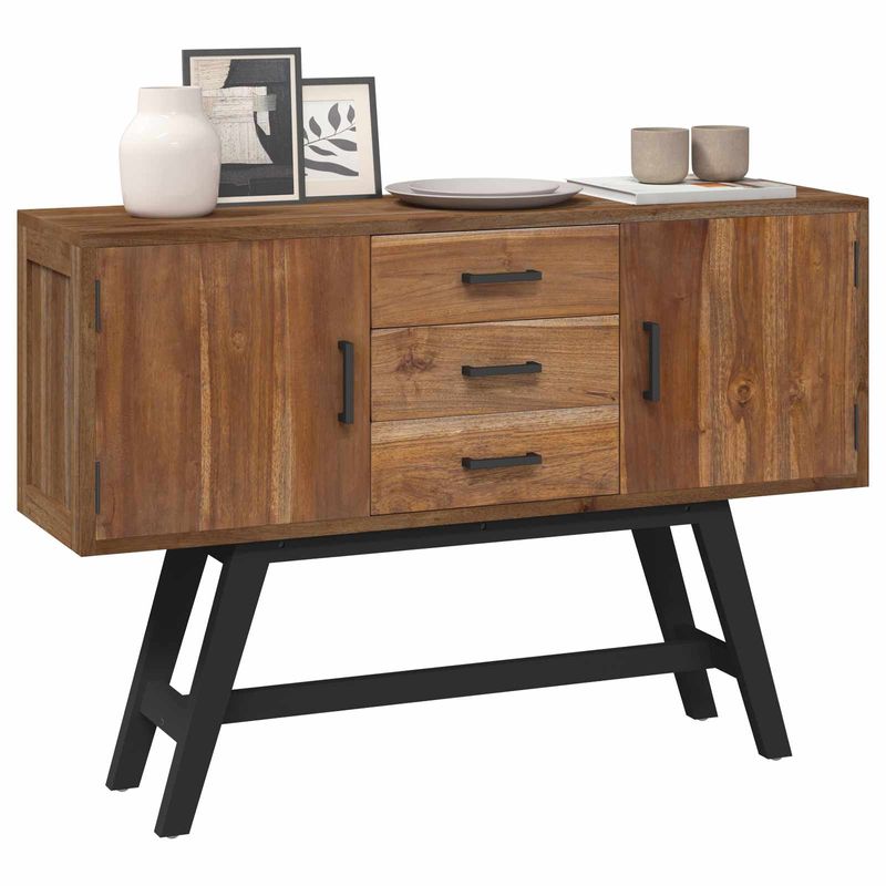 Casa si Gradina - Mobilier - Comode si corpuri - Comode - Support TV cu sertar Maro 110 x 30 x 75 cm Lemn solid de tec - Infinity.ro