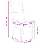 Casa si Gradina - Mobilier - Scaune si fotolii - Scaune - Scaun de sufragerie 2 pcs Alb si Natural Lemn Solid de Cauciuc - Infinity.ro