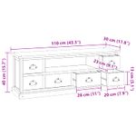 Casa si Gradina - Mobilier - Comode si corpuri - Comode - Support TV cu sertar Maro 110 x 30 x 40 cm Lemn solid de tec - Infinity.ro