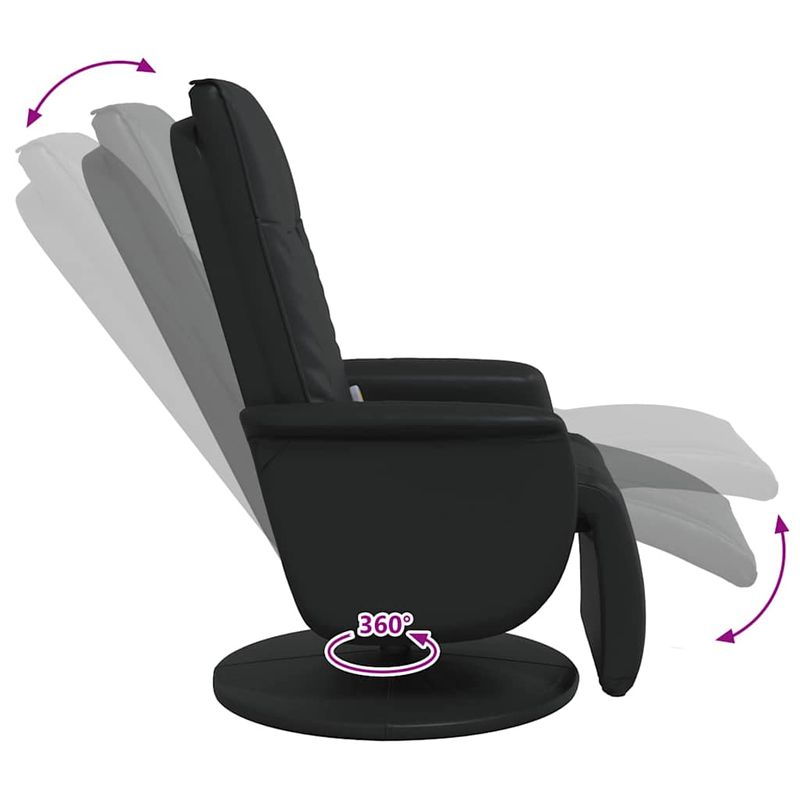 Ingrijire personala si Cosmetice - Sanatate si wellness - Articole wellness - Fotolii de masaj - Scaun reclinabil cu masaj Negru 71 x 90 x 105 cm - Infinity.ro