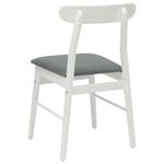 Casa si Gradina - Mobilier - Scaune si fotolii - Scaune - Scaun de sufragerie 2 pcs Alb si gri Lemn Solid de Cauciuc - Infinity.ro