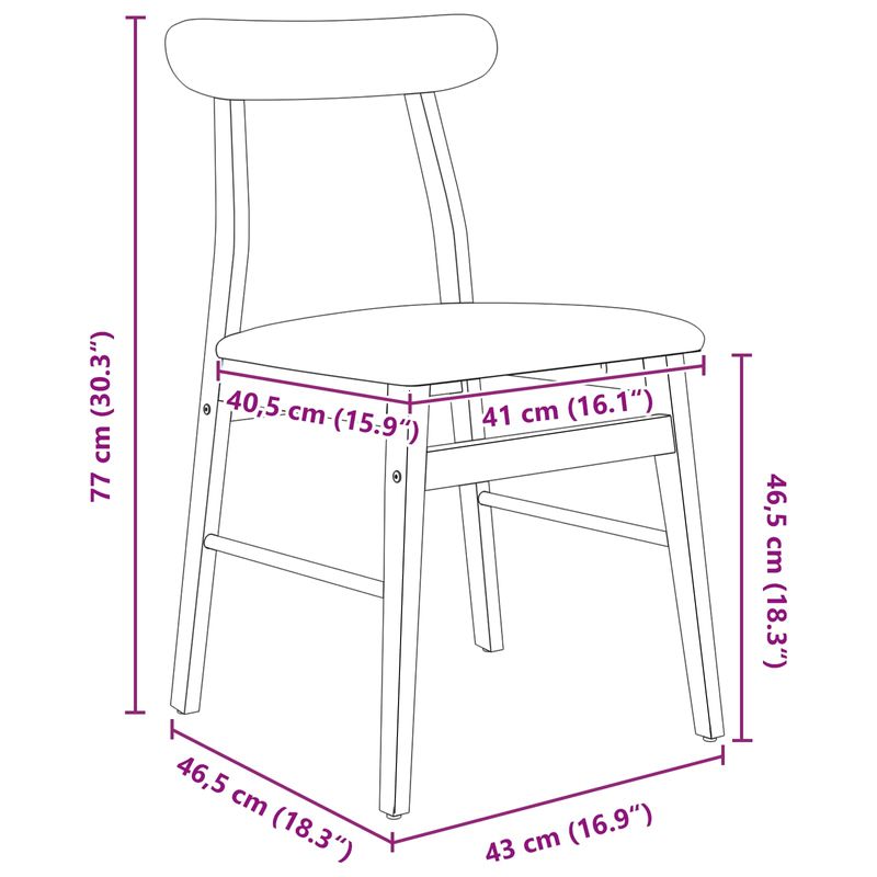 Casa si Gradina - Mobilier - Scaune si fotolii - Scaune - Scaun de sufragerie 2 pcs Alb si gri Lemn Solid de Cauciuc - Infinity.ro
