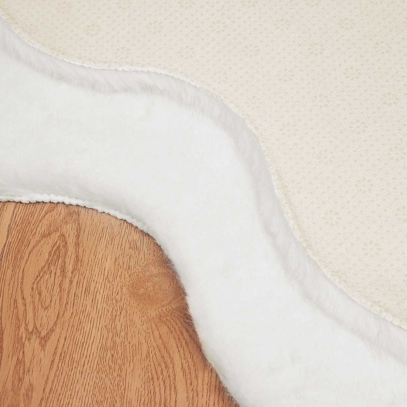 Casa si Gradina - Textile si covoare - Covoare - Covoare casa - Covor din Blana Faux de Iepure Olite Alb 50 x 80 cm Poliester - Infinity.ro