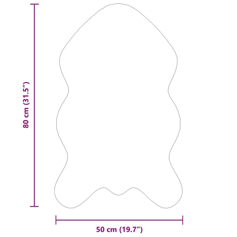 Casa si Gradina - Textile si covoare - Covoare - Covoare casa - Covor din Blana Faux de Iepure Olite Alb 50 x 80 cm Poliester - Infinity.ro