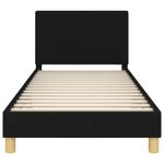 Casa si Gradina - Mobilier - Paturi si accesorii - Paturi - Cadru de pat pentru copii cu spatar Negru 80 x 200 cm tesatura - Infinity.ro